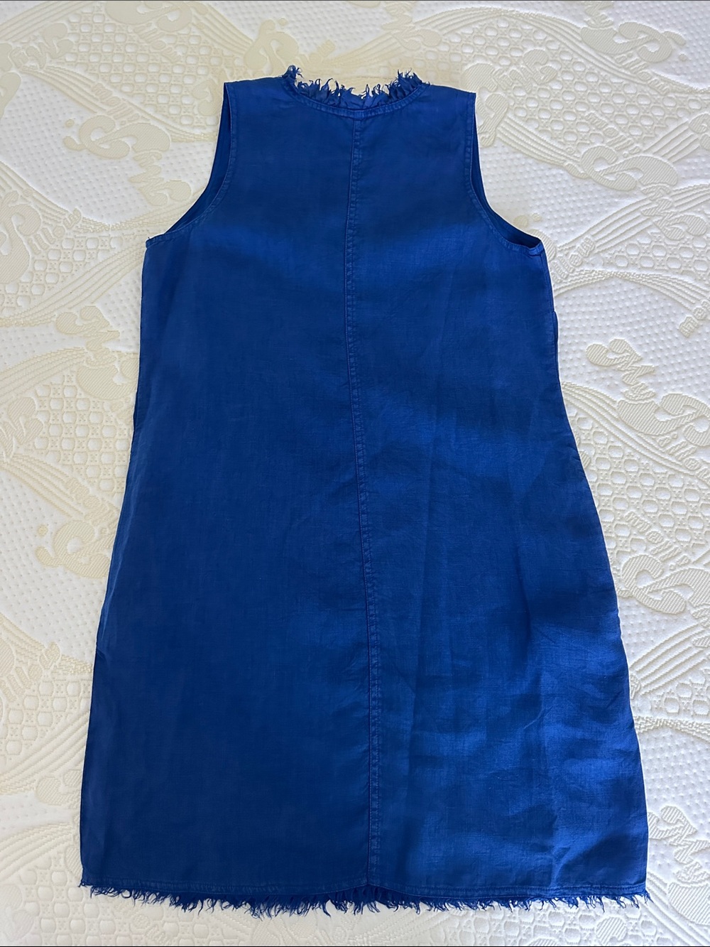 Tommy Bahama Blue linen V-Neck Mini Dress - Picture 3 of 4
